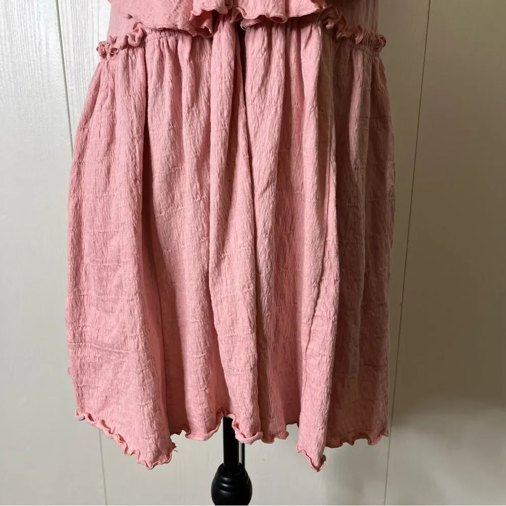 Free‎ People FP Beach Erika mini dress pink sleeveless Racerback size small